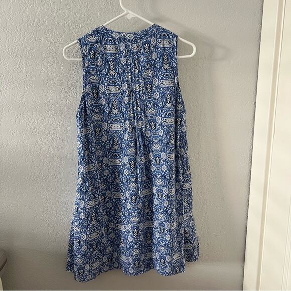 Roller Rabbit Blue & White Printed Sleeveless Mini Shift Dress - Picture 6 of 7
